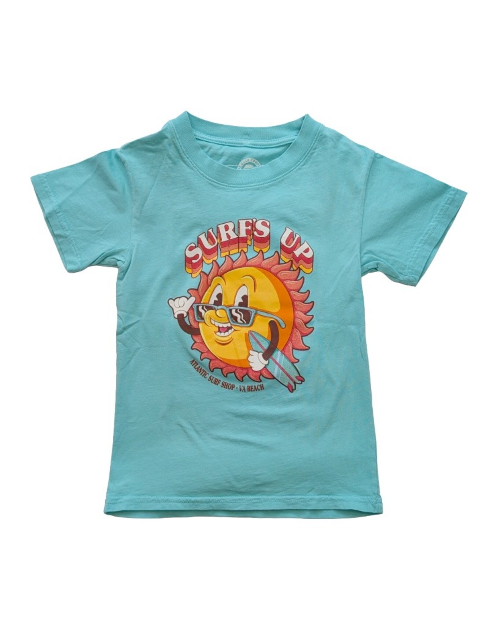 Atlantic Surf Co Atlantic Surf Surf's Up Youth T-shirt Aquamarine