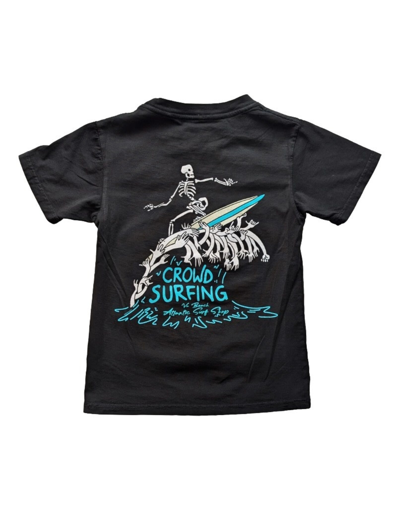 Atlantic Surf Co Atlantic Surf Shop Crowd Surfing Youth T-shirt Black