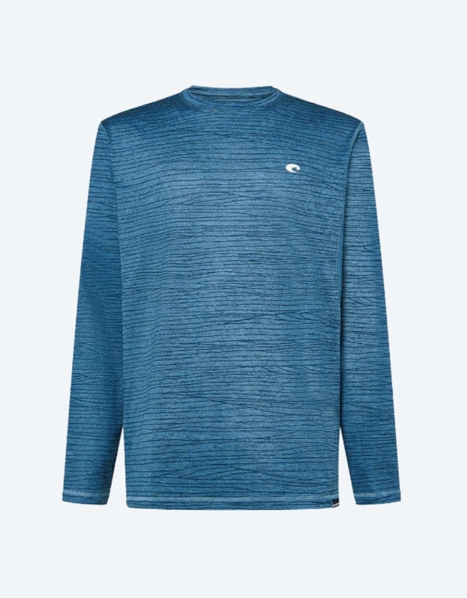 Costa Del Mar Costa Long Sleeve Voyager Performance Shirt Tide Print Blue