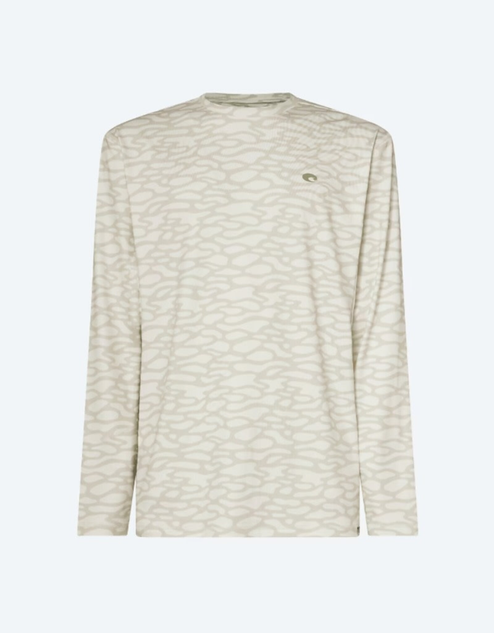 Costa Del Mar Costa Long Sleeve Voyager Performance Shirt Water Print White