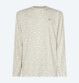 Costa Del Mar Costa Long Sleeve Voyager Performance Shirt Water Print White