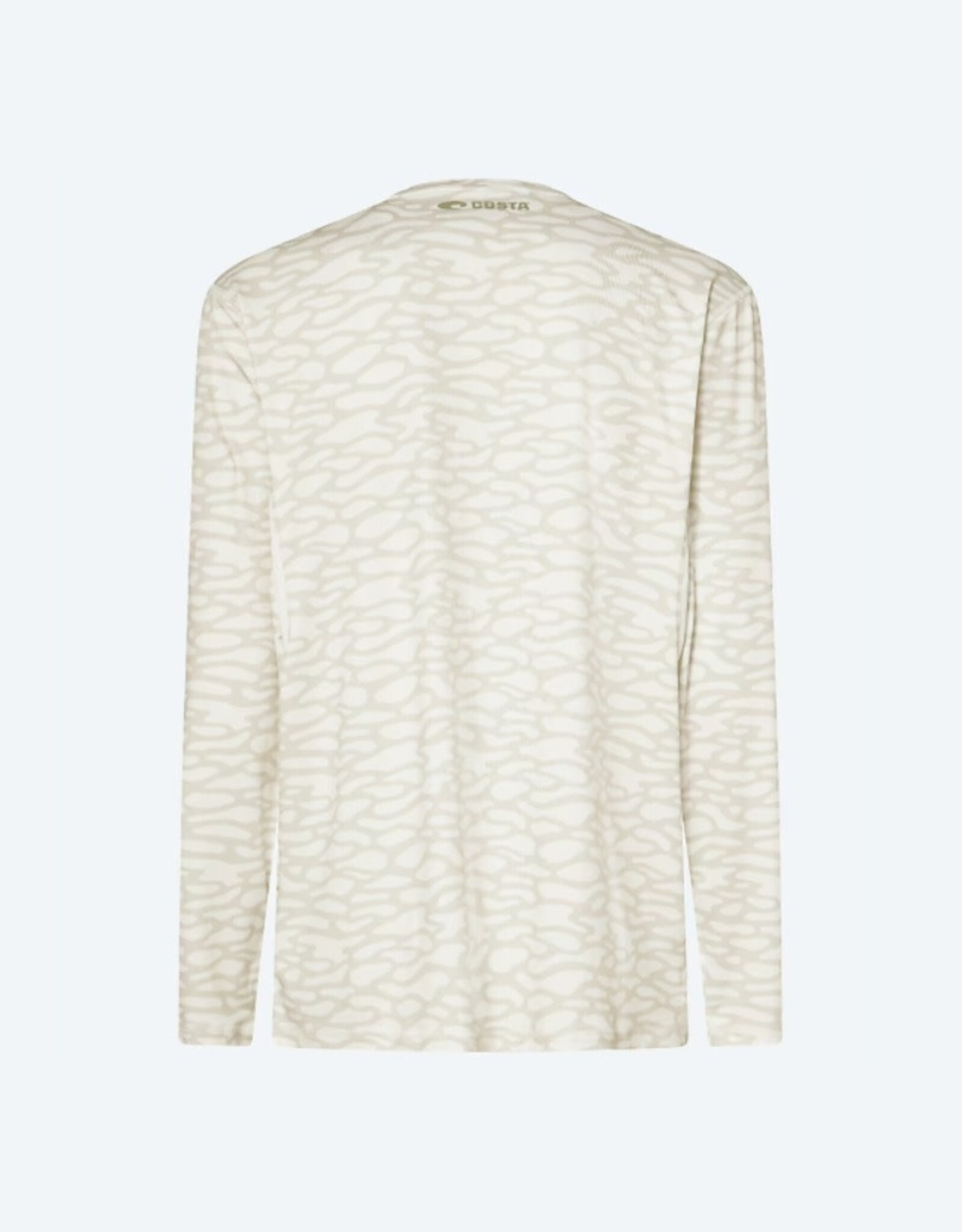 Costa Del Mar Costa Long Sleeve Voyager Performance Shirt Water Print White