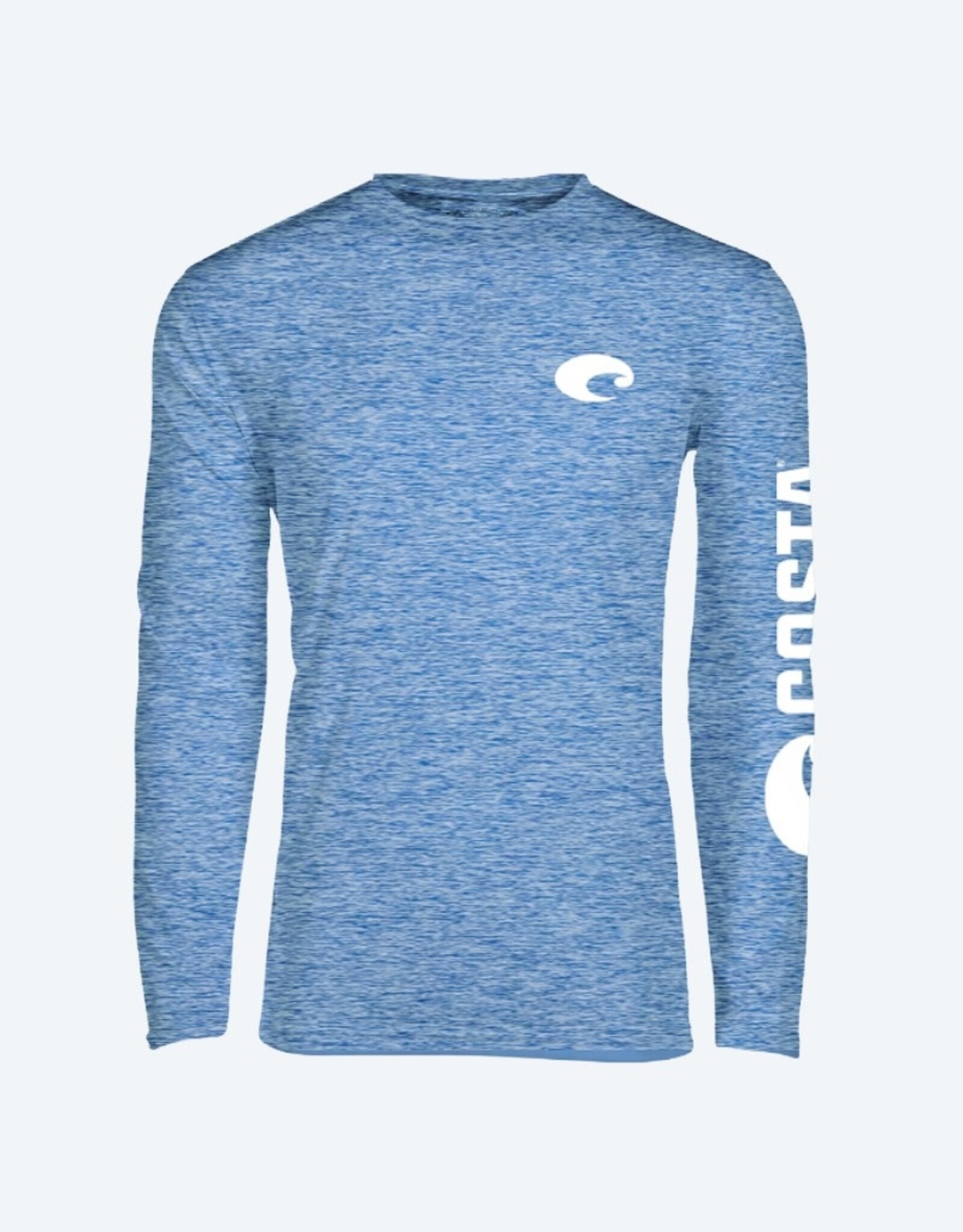 Costa Del Mar Costa Technical Catonic Crew Long Sleeve T-shirt Heather Blue