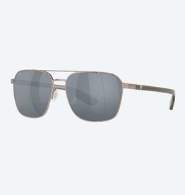 Costa Del Mar Costa Wader 294 Brushed Gunmetal Sunglasses Grey Silver Mirror 580P