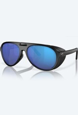 Costa Del Mar Costa Grand Catalina Matte Black Sunglasses Blue Mirror 580G
