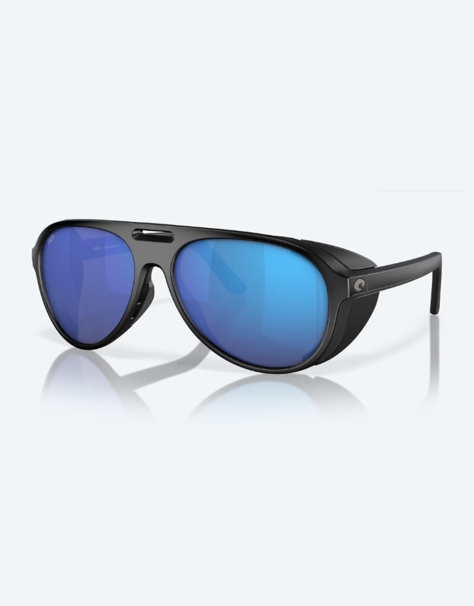 Costa Del Mar Costa Grand Catalina Matte Black Sunglasses Blue Mirror 580G