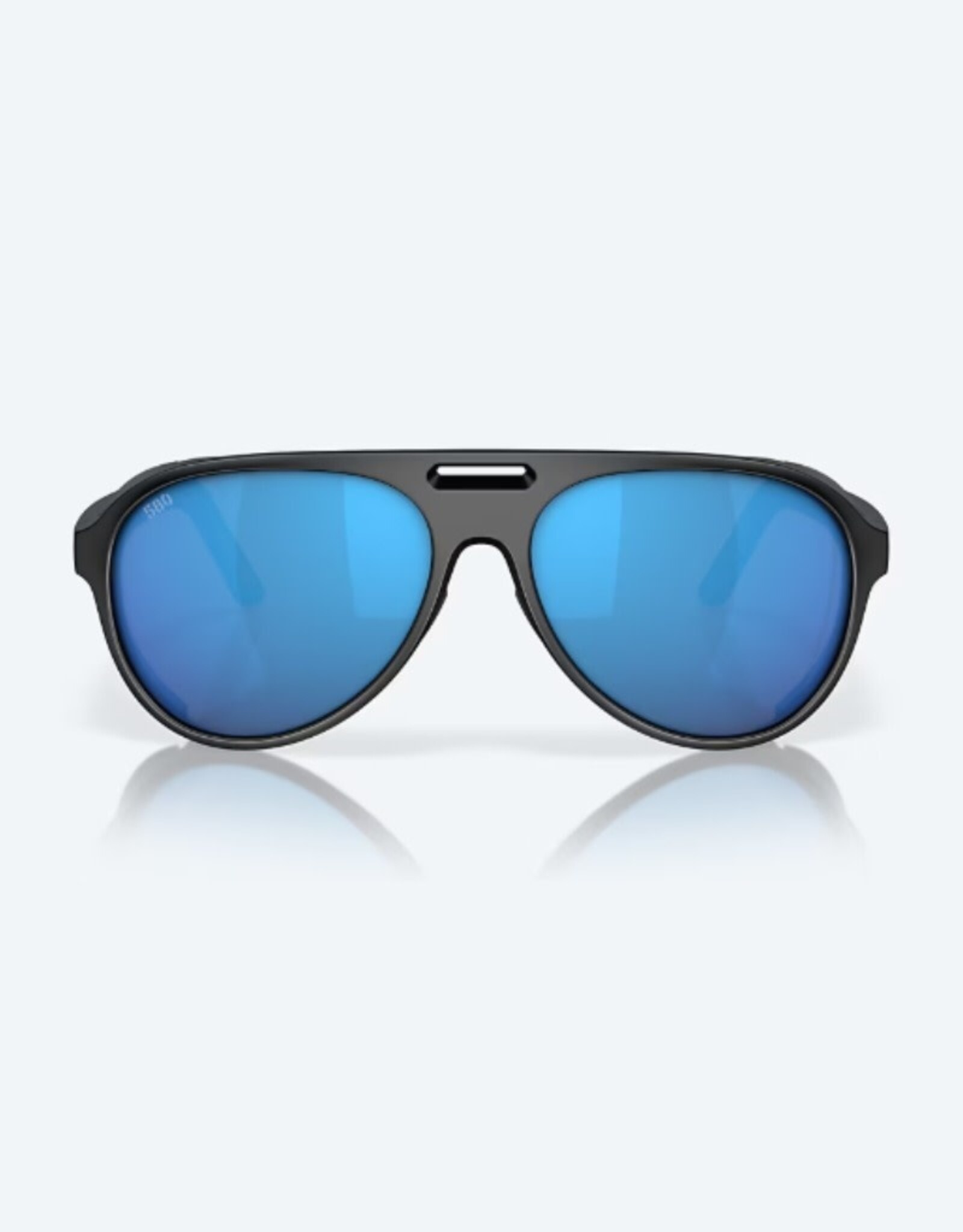 Costa Del Mar Costa Grand Catalina Matte Black Sunglasses Blue Mirror 580G
