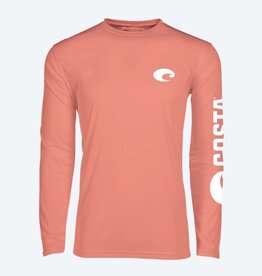 Costa Del Mar Costa Technical Crew Long Sleeve T-shirt Salmon