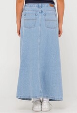 Rusty Rusty Celeste Low Rise Denim Maxi Skirt Sky Blue Heather