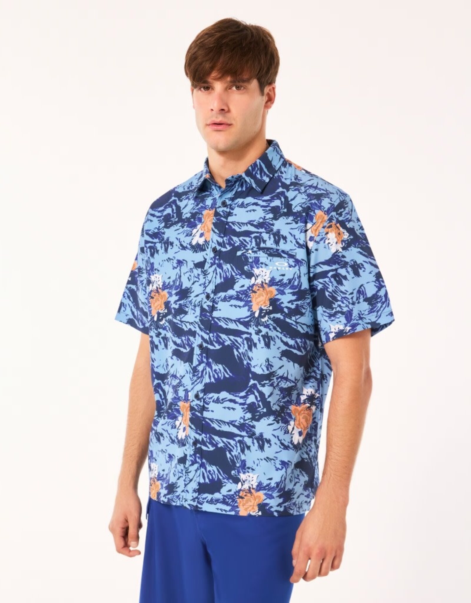 Oakley Oakley All Day Rc Shirt Tiger Flowers Camo Blue