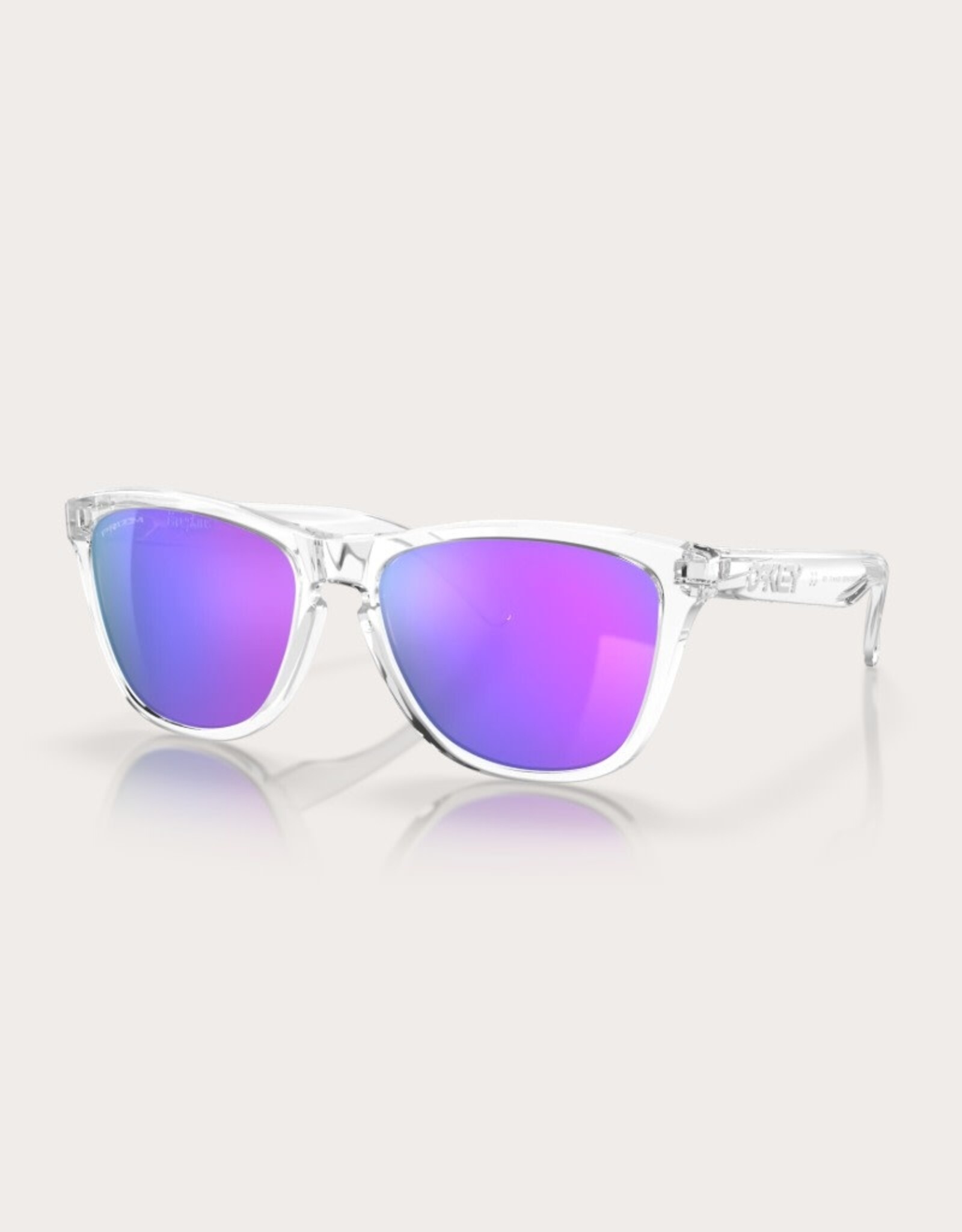 Oakley Oakley Frogskins Polished Clear Sunglasses Prizm Violet