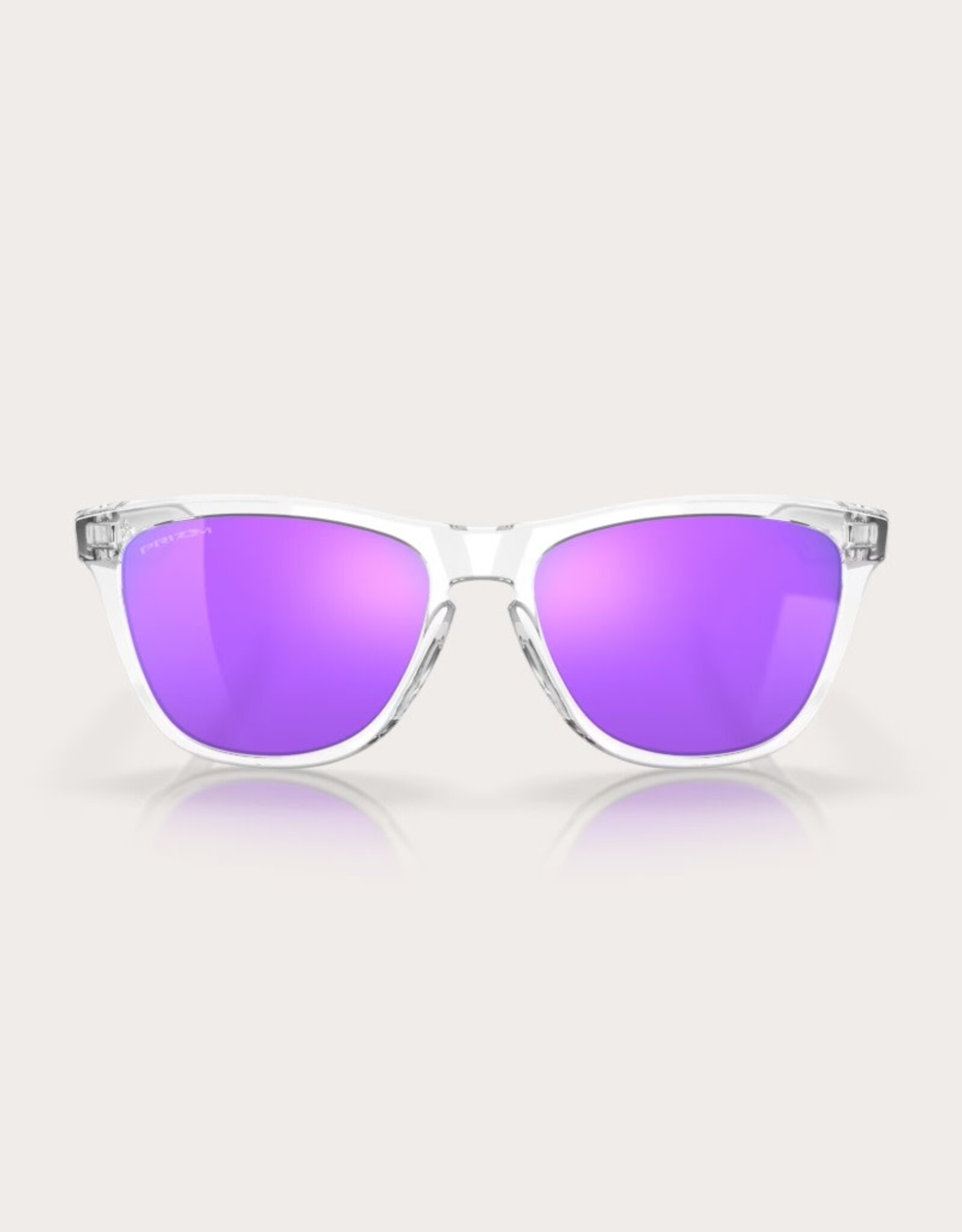 Oakley Oakley Frogskins Polished Clear Sunglasses Prizm Violet