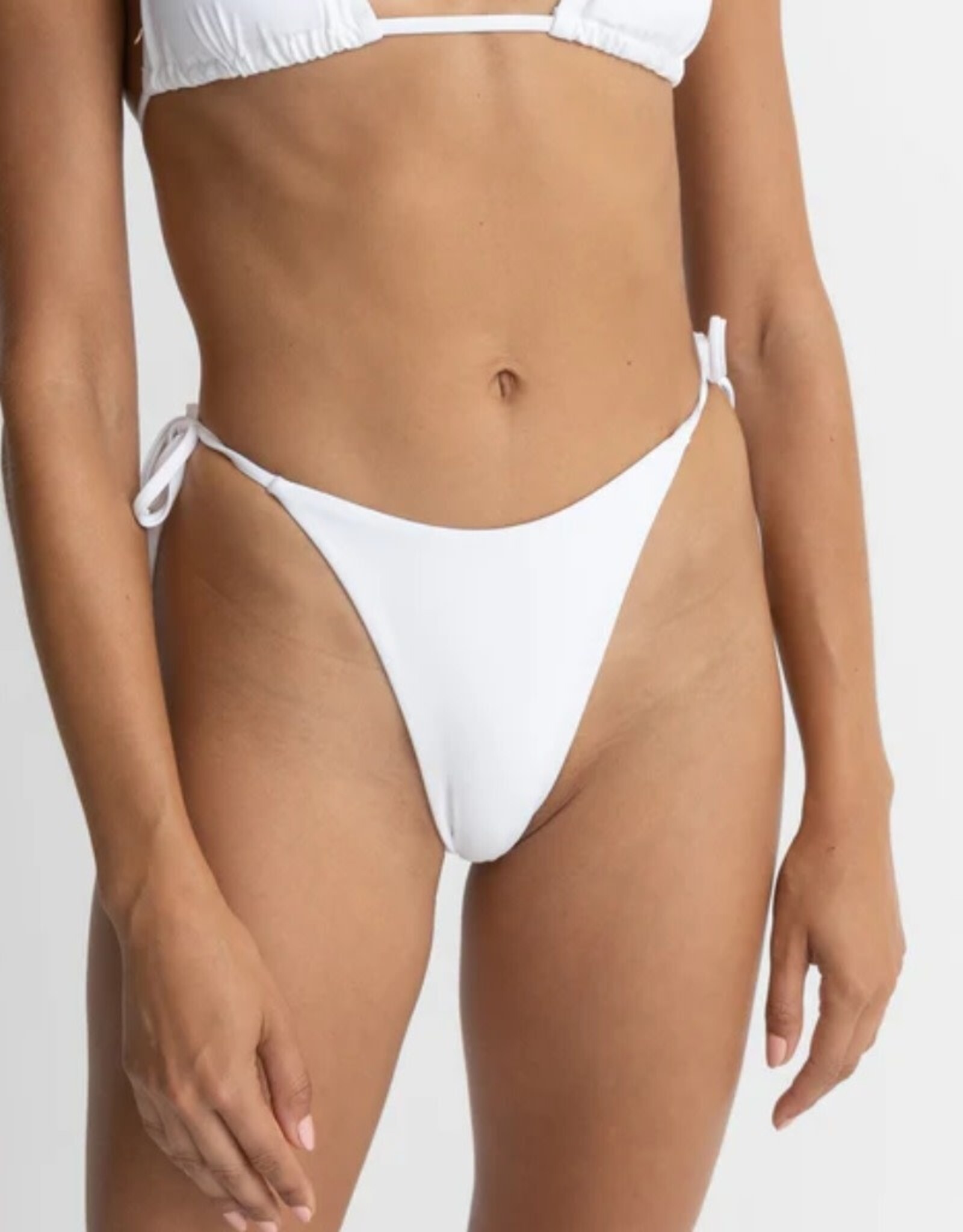 Rhythm Rhythm Classic Tie Side Hi Cut Bikini Pant White