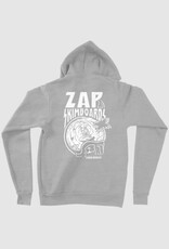Zap Skimboards Zap Barrel Skull Fleece Hoodie Heather Grey