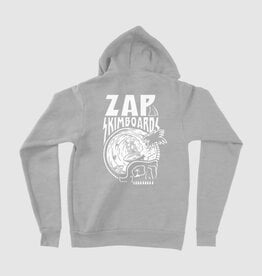 Zap Skimboards Zap Barrel Skull Fleece Hoodie Heather Grey