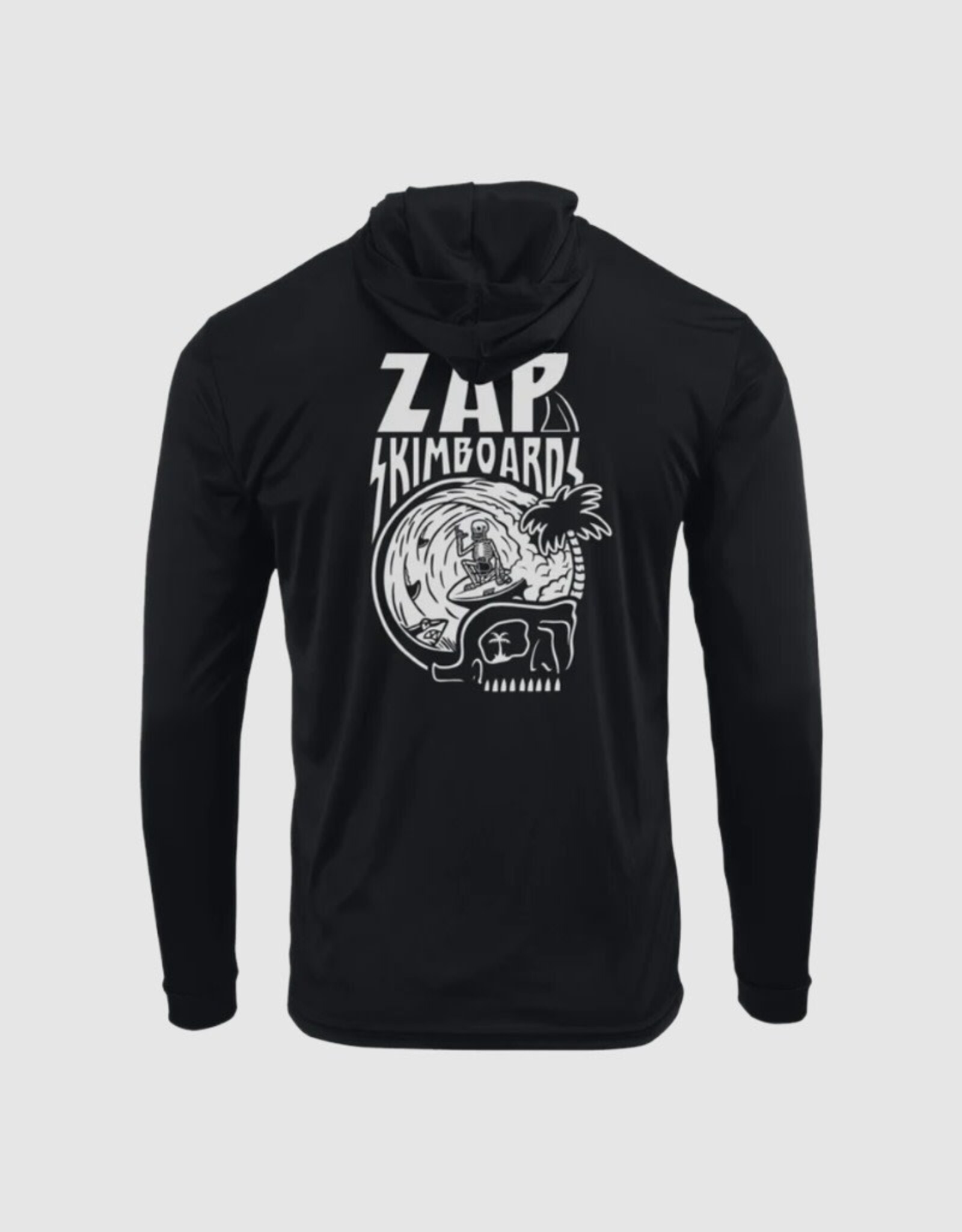 Zap Skimboards Zap Barrel Skull Long Sleeve SPF Hoodie Black