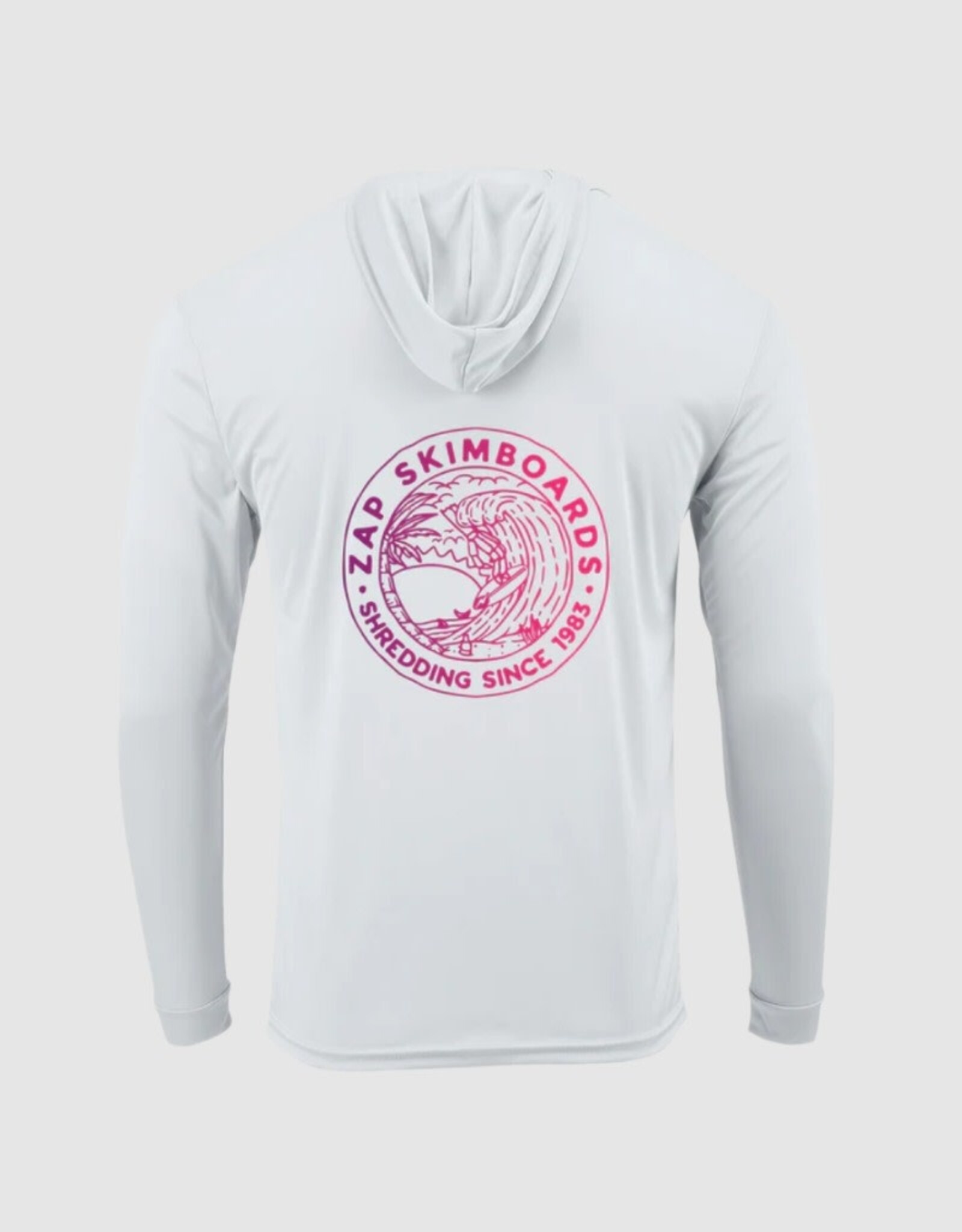 Zap Skimboards Zap Shredder Long Sleeve SPF Hoodie White