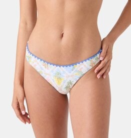 Roxy Roxy Catch My Drift Hipster Shirred Back Bikini Bottoms White/Light Multi