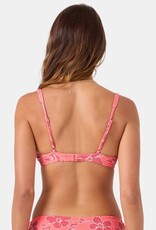 Roxy Roxy Garden Twirl Scoop Bralette Bikini Top Holly Berry