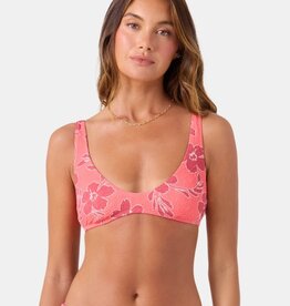 Roxy Roxy Garden Twirl Scoop Bralette Bikini Top Holly Berry