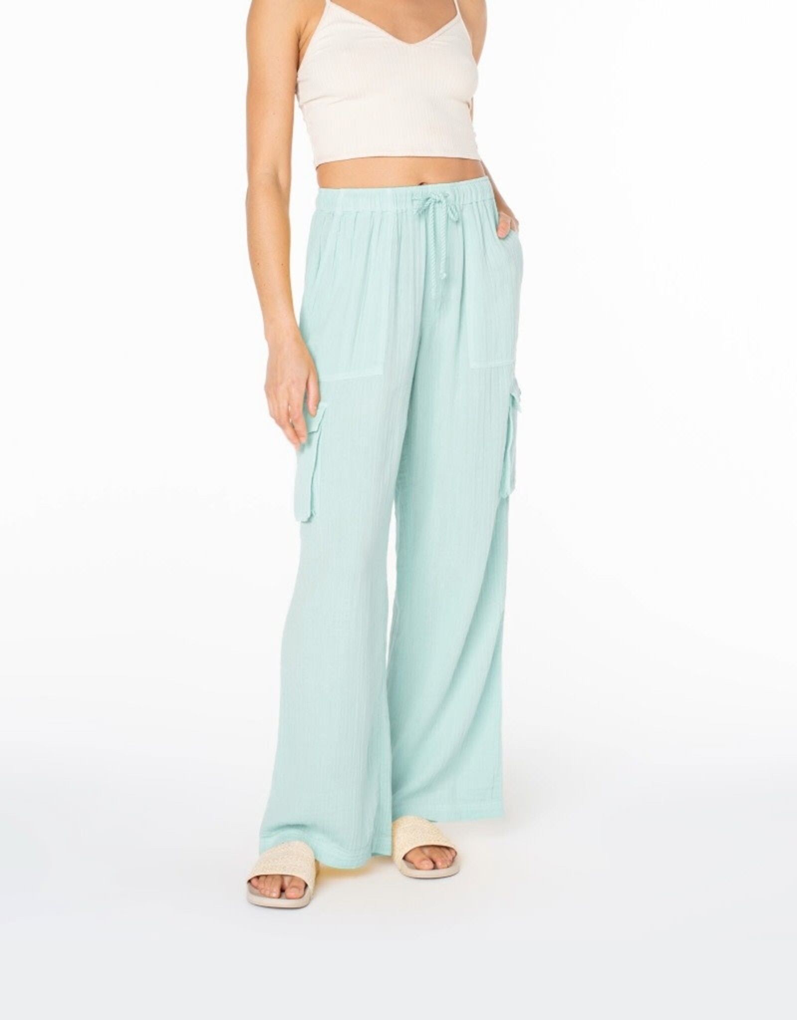 Roxy Roxy Precious Cargo Beach Solid Pants Aquifer Solid