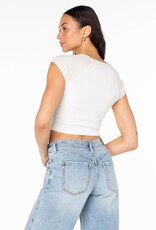 Roxy Roxy Protect The Locals Cropped Baby Tee Parchment Protect The Locals