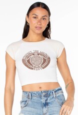 Roxy Roxy Protect The Locals Cropped Baby Tee Parchment Protect The Locals
