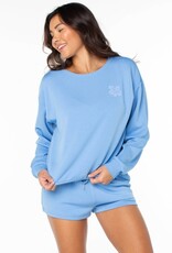 Roxy Roxy Surfing By Moonlight Cozy Lounge Top Silver Lake Hibiscus