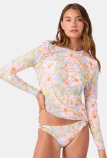 Roxy Roxy Tropical Sea Skippin Long Sleeve Rashguard Blue Multi
