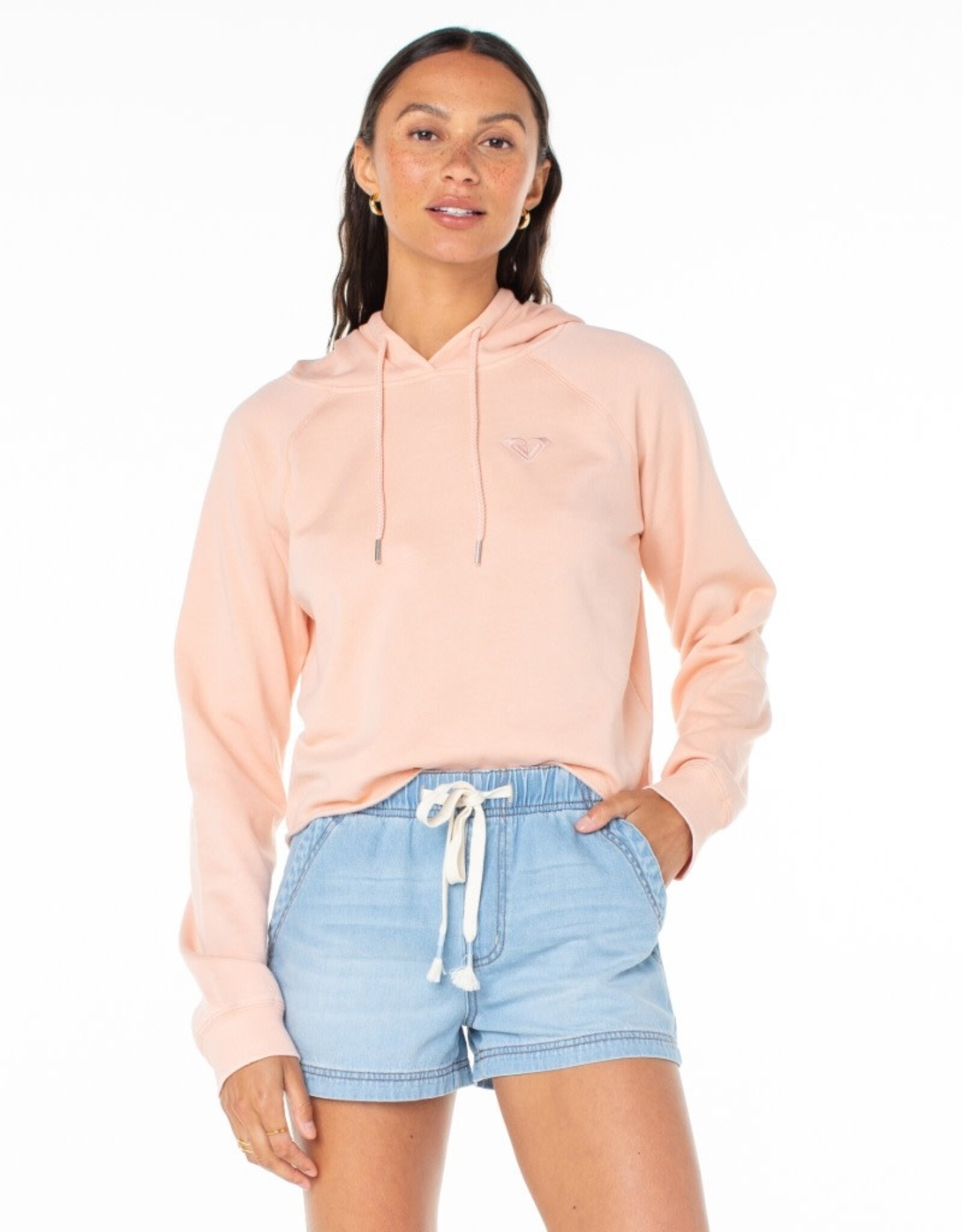 Roxy Roxy We Arrived Hoodie Rose Cloud Roxy Heart Embroidery