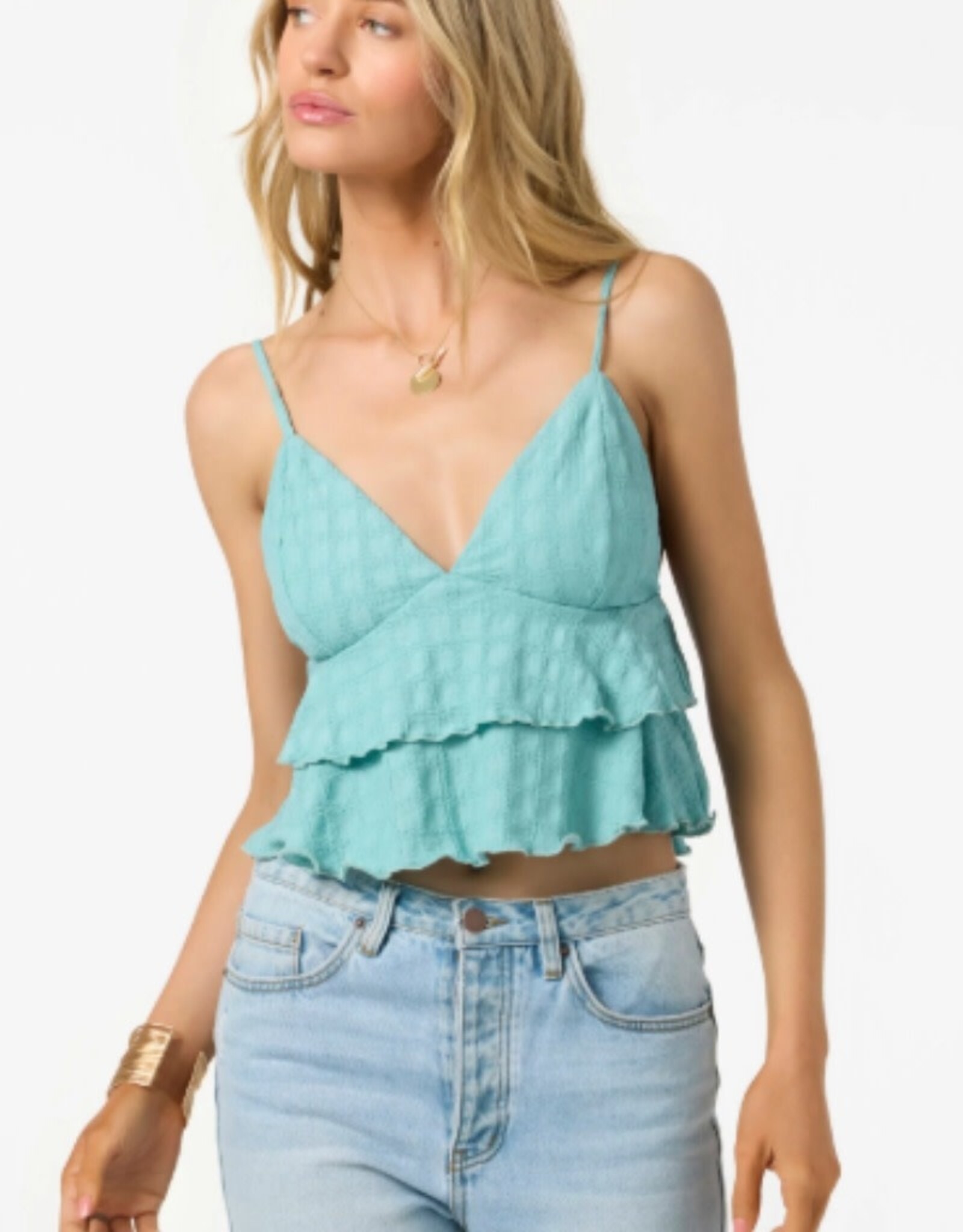 O'Neill O'Neill Chloey Tiered Tank Nile Blue