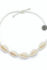 Pura Vida Pura Vida Knotted Cowries Anklet White