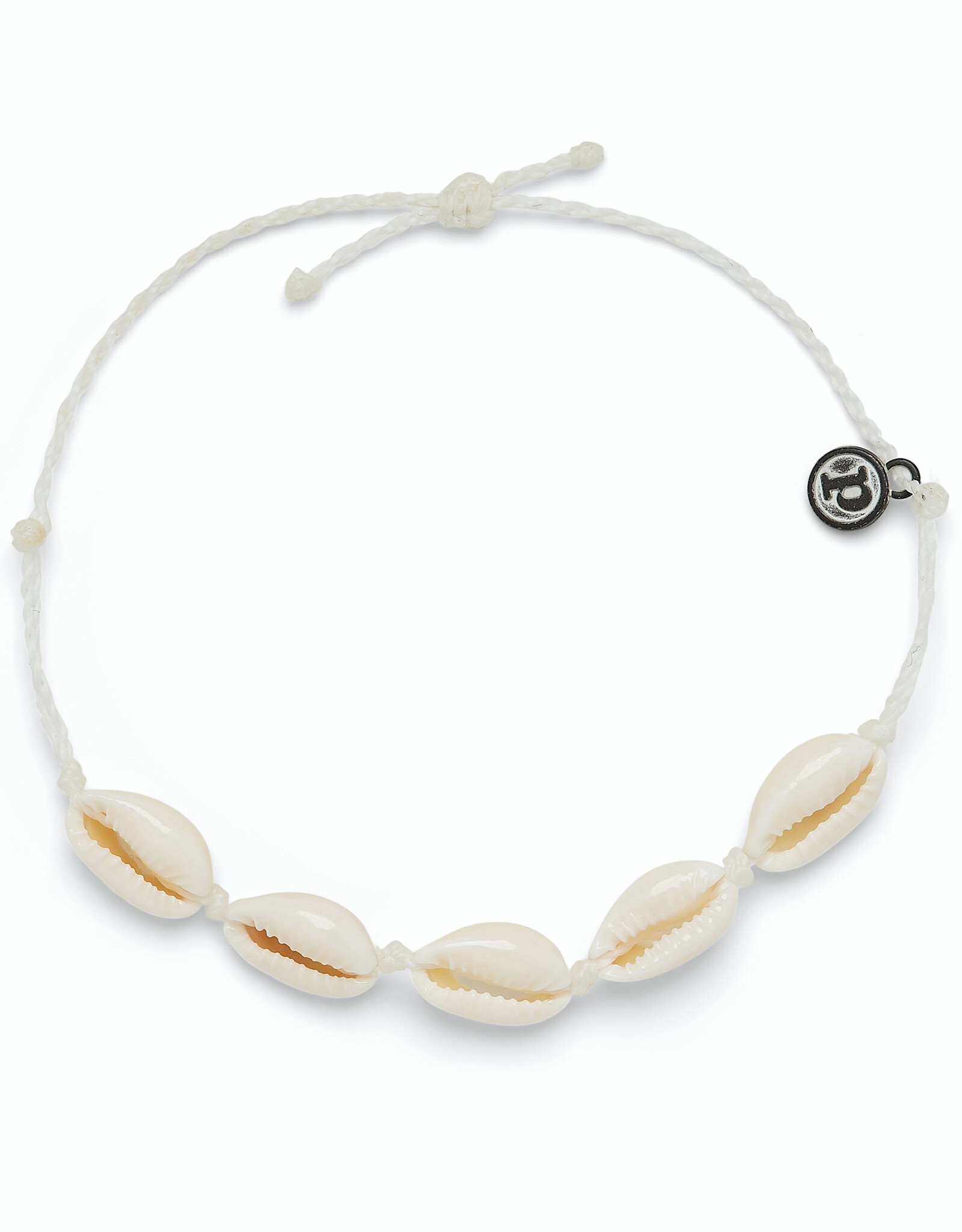 Pura Vida Pura Vida Knotted Cowries Anklet White