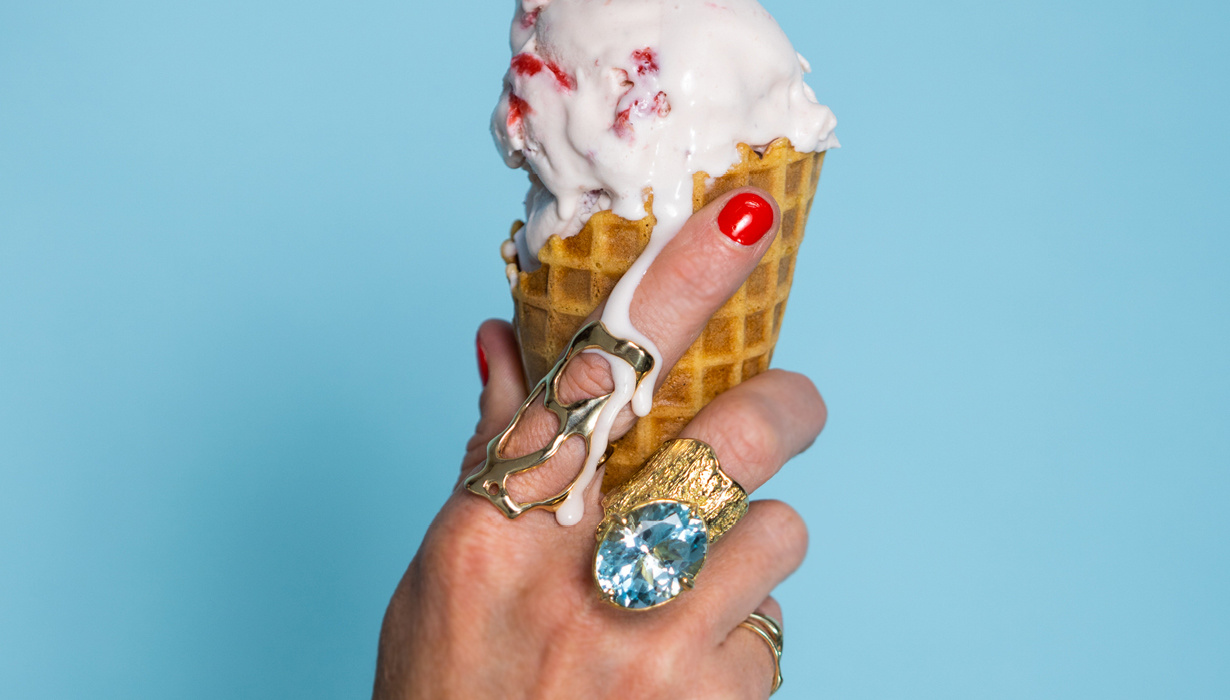 Ice Cream Jewelry Campaign, Summer 2021, Photo: Brent Bingham for Vail Valley Magazine