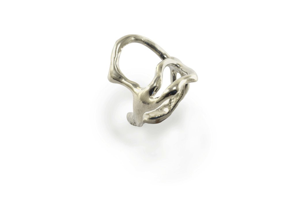 COTTER Long Silver Pollock Ring