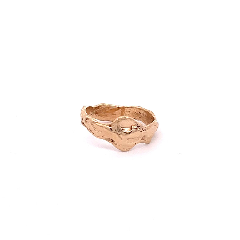 COTTER Textured Knuckle Ring - 14ky