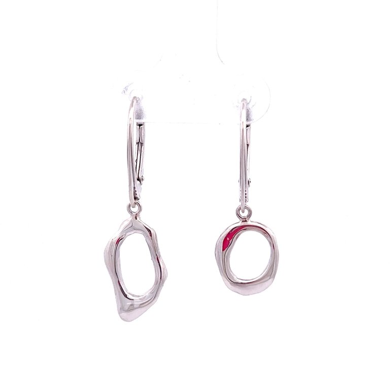 COTTER "Mis-Match" Pollock Earrings - Sterling Silver with Lever Backs