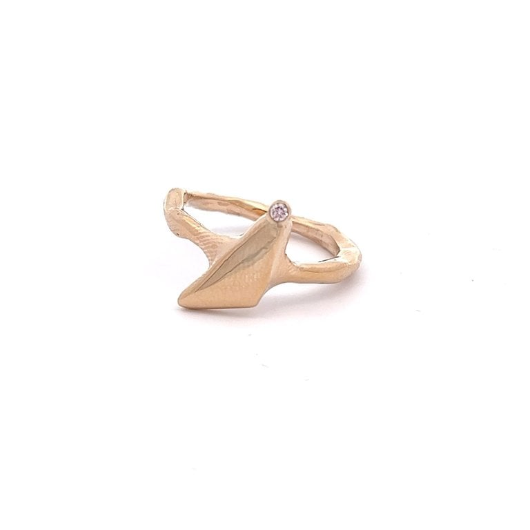 COTTER Tiny Iceberg Diamond Tip Ring - 14KY