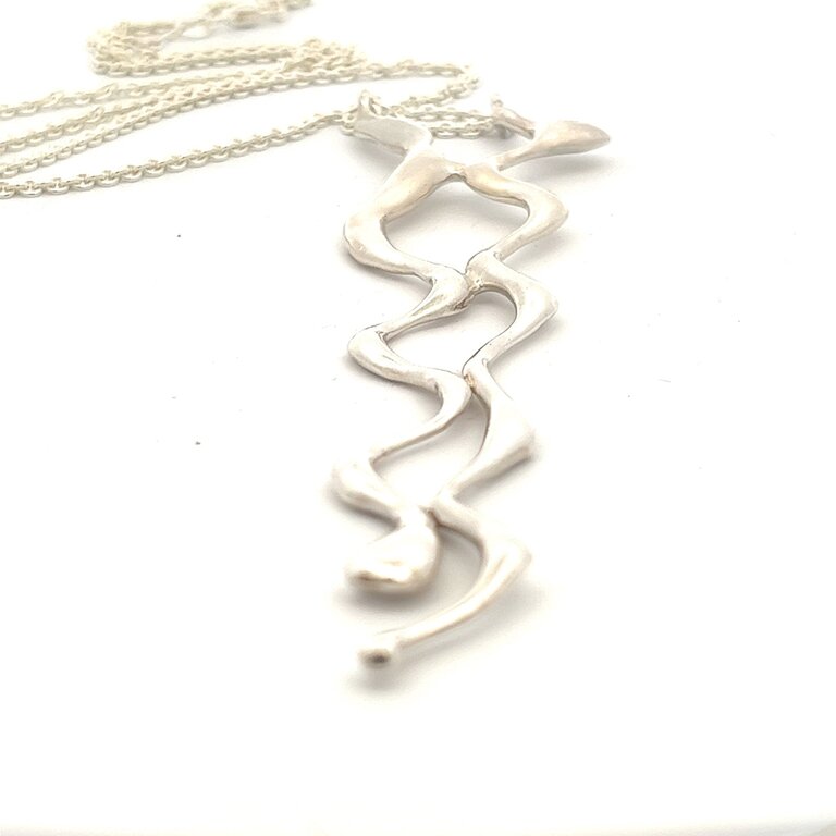 COTTER Double Gulp First Tracks Pendant in Sterling Silver