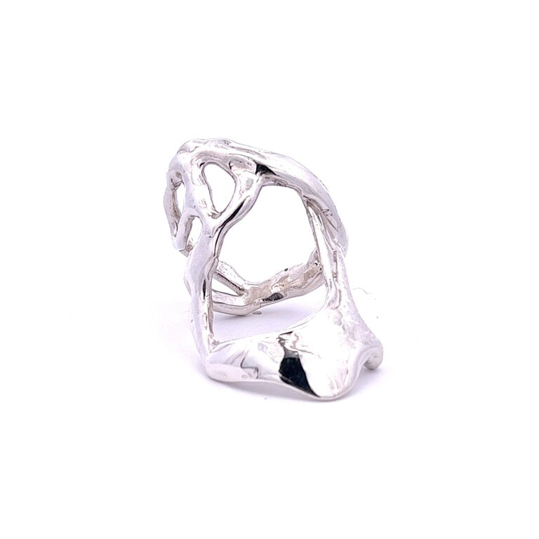 COTTER Sterling Silver Long Pointer Pollock Ring