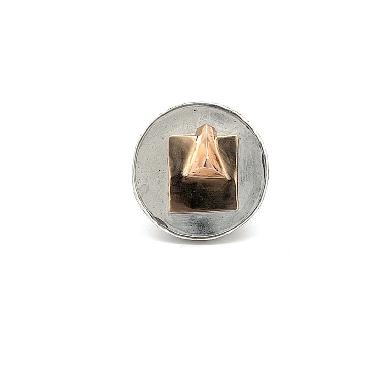 COTTER Architect Run - Museum Series - Sterling Silver, Bronze, Concrete Ring