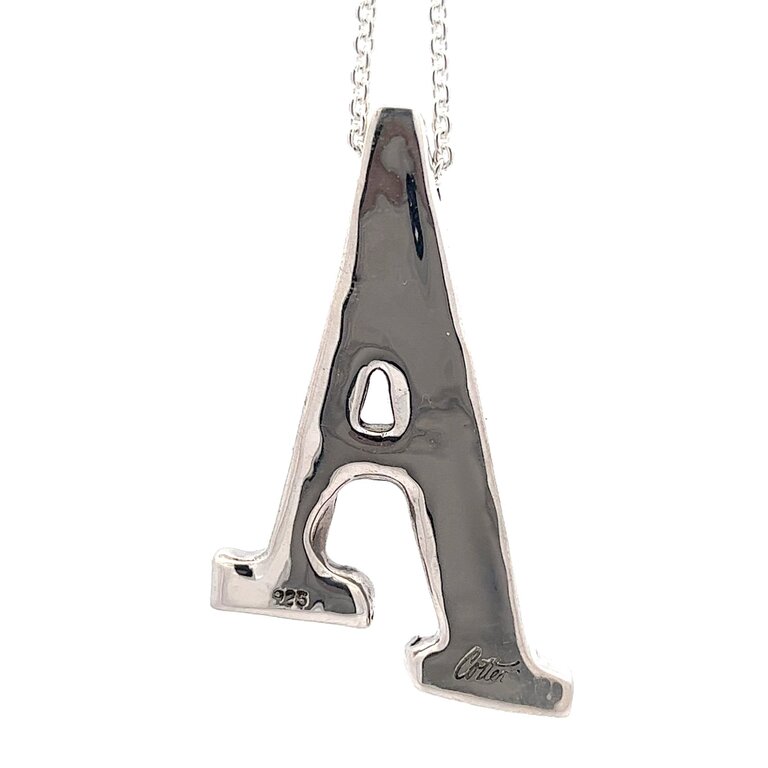 COTTER Sterling Silver Aspen "A" Necklace