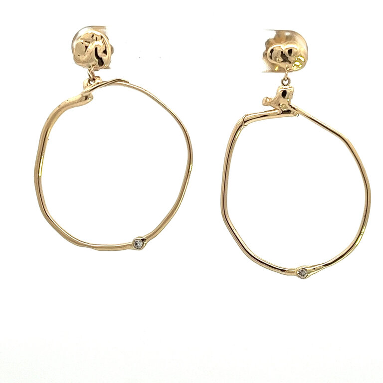 COTTER Apollonia Hoops with Tiny Diamonds  - 14KY