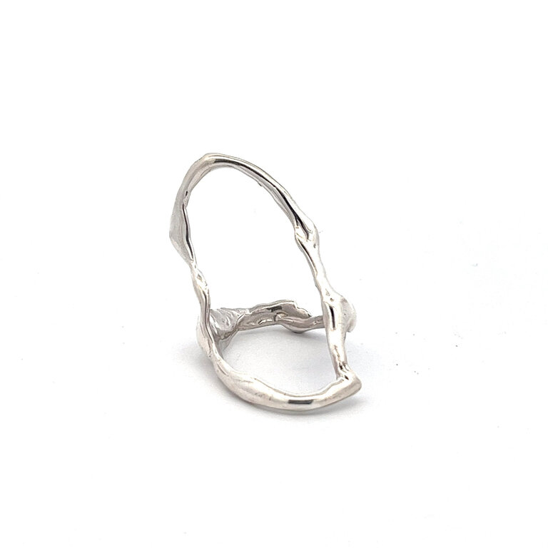 COTTER Sterling Silver Long Pointer Pollock Ring