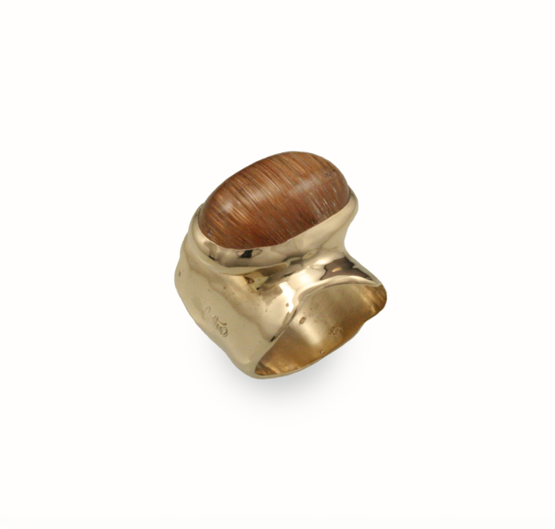 J. Cotter Gallery 14Ky Ring with Cat's Eye Quartz