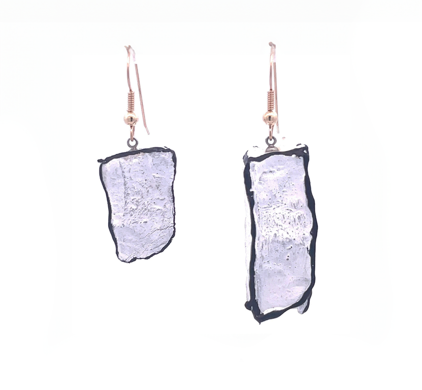 COTTER Black and White Styrofoam Earrings