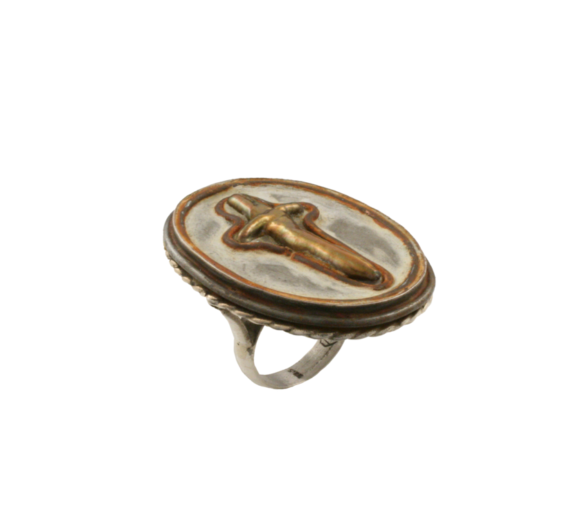 J. Cotter Gallery "Holy Of Holies" Stick Pearl set In Concrete Ring