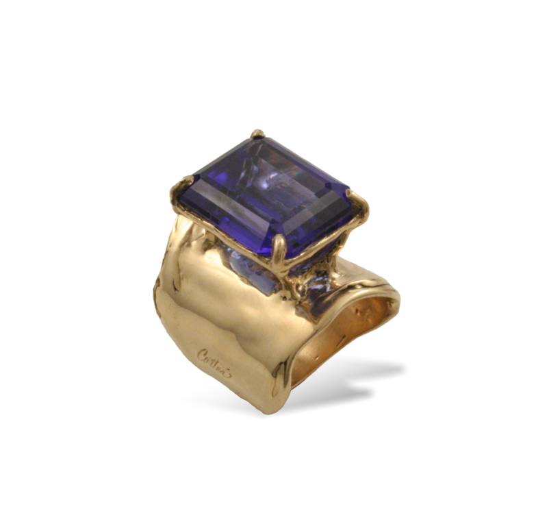J. Cotter Gallery "Only On The Other Woman" 22.3Ct Tanzanite on 14ky Gold Band