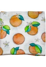 Florida Kid Co. Orange Blossom Muslin Swaddle Blanket