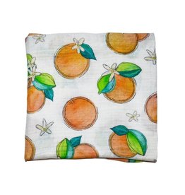 Florida Kid Co. Orange Blossom Muslin Swaddle Blanket